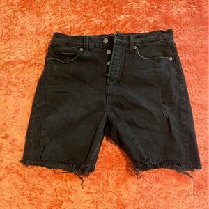 Old Navy Black Distressed Jean Shorts